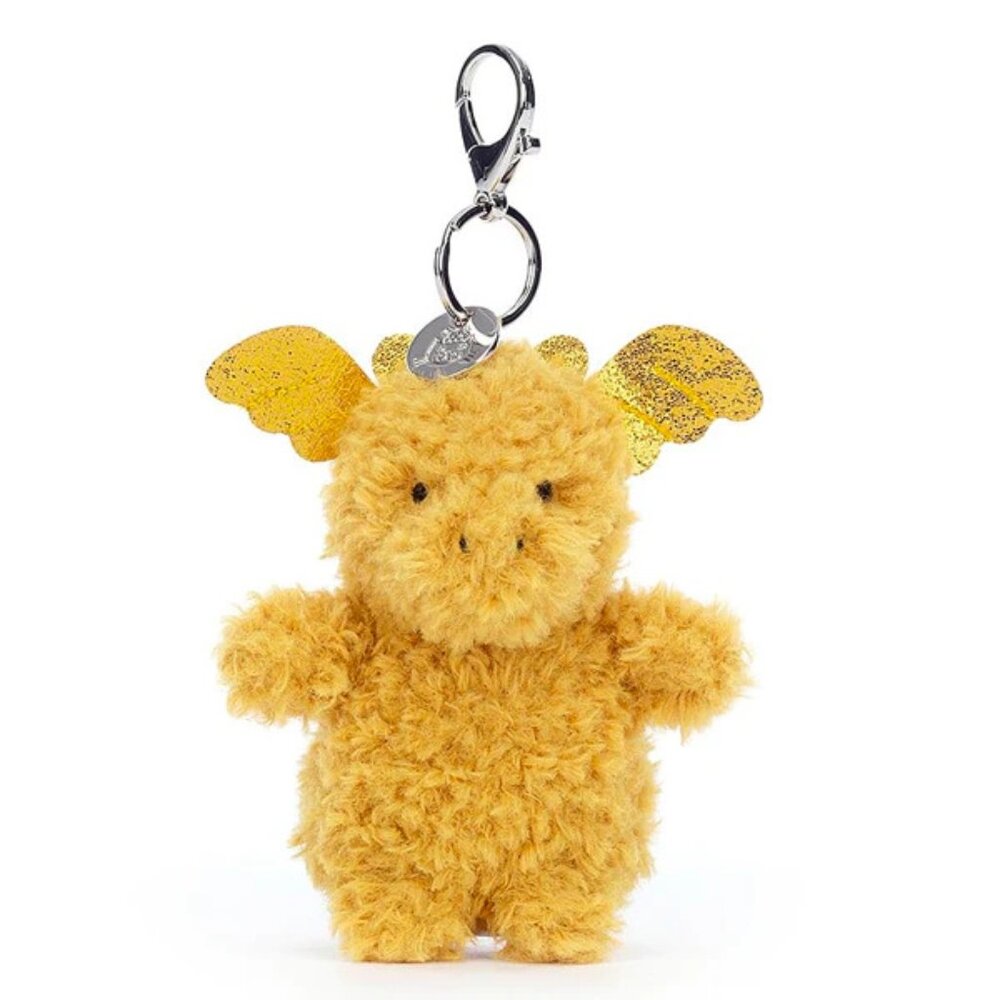 Jellycat LITTLE DRAGON Bag Charm gold Retired in-hand VHTF Magical keychain NWT